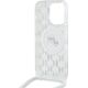 Karl Lagerfeld Karl Lagerfeld KLHMP15LHCKCKLCT iPhone 15 Pro 6.1" transparent hardcase IML Crossbody Monogram Karl & Choupette Head MagSafe