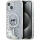 Karl Lagerfeld Karl Lagerfeld KLHMP15SLGKISGH iPhone 15 / 14 / 13 6.1" hardcase transparent Liquid Glitter Karl Head Magsafe