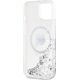 Karl Lagerfeld Karl Lagerfeld KLHMP15SLGKISGH iPhone 15 / 14 / 13 6.1" hardcase transparent Liquid Glitter Karl Head Magsafe