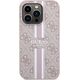 Guess Guess 4G Printed Stripes MagSafe - Etui iPhone 15 Pro (różowy)