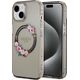 Guess Guess IML Flowers Wreath MagSafe - Etui iPhone 15 (czarny)