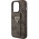 Guess Guess GUHCP15XPGS4TDW iPhone 15 Pro Max 6.7" brązowy/brown hardcase Grip Stand 4G Triangle Strass