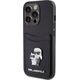 Karl Lagerfeld Karl Lagerfeld KLHCP15LSAPKCNPK iPhone 15 Pro 6.1" czarny/black hardcase Saffiano Cardslot Karl&Choupette Metal Pin