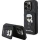 Karl Lagerfeld Karl Lagerfeld KLHCP15XSAKKNSCK iPhone 15 Pro Max 6.7" czarny/black hardcase Saffiano Cardslots and Stand Monogram Ikonik Patch
