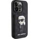 Karl Lagerfeld Karl Lagerfeld KLHCP15XSAKKNSCK iPhone 15 Pro Max 6.7" czarny/black hardcase Saffiano Cardslots and Stand Monogram Ikonik Patch