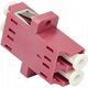 Adapter AV Digitus Digitus Adapter światłowodowy LC/LC, duplex, wielomodowy OM4, ceramiczna ferrula, różowy