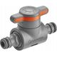 Gardena Gardena Coupling with Flow-Control Valve, valve, Drip irrigation system, Plastic, Grey, Orange, Male/Male, 1 pc(s)