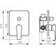Bateria prysznicowa Ferro Ferro bateria natryskowa podtynkowa 2-funkcyjna ADORE BLACK/CHROME, czarny/chrom BDR7PBLC