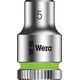 Wera Wera A 4 socket magnet strip Zyklop socket set 1/4 (black/green, 9 pieces)