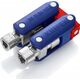 Knipex KNIPEX DoubleJoint control cabinet wrench, socket wrench (blue/red, total arm length 97mm)
