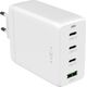 Ładowarka Fixed Ładowarka sieciowa FIXED GaN Travel Charger - 3xUSB-C| 1xUSB-A 100W biała - Gwarancja bezpieczeństwa. Proste raty. Bezpłatna wysyłka od 170 zł.