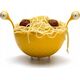 Ototo OTOTO Spaghetti Monster yellow Colander