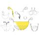 Ototo OTOTO Spaghetti Monster yellow Colander