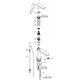Bateria umywalkowa Hansgrohe Hansgrohe Rebris S Single lever basin Mixer 110 pop-up waste Set