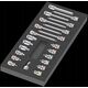 Zestaw narzędzi Wera Wera 9723 foam insert Zyklop B 3/8 bit socket set 1, 22 pieces, tool set (black/grey, in foam insert for workshop trolley)