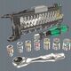 Zestaw narzędzi Wera Wera 9750 Kraftform Compact and Tool-Check PLUS Set 1, 57-piece tool set (black/green, socket wrench and bit set, in foam insert for workshop trolley)