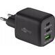 Ładowarka Goobay goobay USB-C PD multiport fast charger Nano 65 Watt (black, 1x USB-A, 2x USB-C PD, GaN technology)