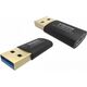 Adapter USB Vision VISION Professioneller installationstauglicher USB-C-zu-USB-A-Adapter - 30 JAHRE GARANTIE - wird an der Standard-USB-A 3.0-Buchse eines Laptops angeschlossen - USB-C (F) zu USB-A (M) - USB 3.1 Gen 2 - schwarz