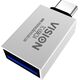 Adapter USB Vision VISION Professional installationstauglicher Adapter USB-C zu USB-A - 30 JAHRE GARANTIE - lasst sich an USB-C anschliessen und hat eine normal grosse USB-A 3.0-Buchse - USB-C (M) zu USB Typ A (F) - USB 3.1 Gen 2 - Weiss