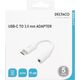 Deltaco DELTACO USB-C į 3,5 mm adapteris, 10 cm, aktyvus, baltas USBC-1145