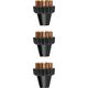 Polti Polti | 3 Small Brass Bristles Brushes Kit | PAEU0297 Vaporetto Lecoaspira Unico