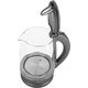 Czajnik ECG ECG Elektrinis virdulys RK 2020 Pilkas Glass, 2 L, 360° base with power cord storage, Mėlyna backlight, 1850-2200 W