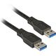 Kabel USB EFB USB-A - USB-A 1 m Czarny (K5280SW.1)