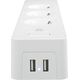 Deltaco Ilgiklis DELTACO SMART HOME 3xCEE 7/4, USB-A 2A, baltas / SH-P03USB2