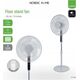 Wentylator Nordic Home Culture Nordic Home Culture „Nordic Home Floor“ ventiliatorius su nuotolinio valdymo pultu, 40 cm, žemas triukšmo lygis, laik