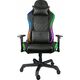Fotel Deltaco Žaidimų kėdė DELTACO GAMING Baltas LINE, RGB, kaklo pagalvėlė, nugaros pagalvėlė, balta / GAM-080-W