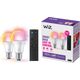 Signify WiZ White & Color 60W E27 A60 Standardform 2er +Remote Control
