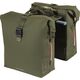 Basil Sakwa podwójna BASIL SOHO DOUBLE PANNIER BAG NORDLICHT MIK, MIK System (ready to go) 41L, 100% wodoodporna moss green oświetlenie Nordlicht Technology