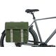 Basil Sakwa miejska podwójna BASIL URBAN LOAD DOUBLE PANNIER BAG 48-53L, Universal Bridge System, 100% wodoodporna, moss green/sand (NEW 2024)