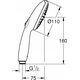 Słuchawka prysznicowa Grohe Grohe słuchawka prysznicowa 2 strumienie Tempesta 110 czarny mat 261612433