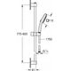 Zestaw prysznicowy Grohe Grohe zestaw prysznicowy przesuwny Tempesta Cube 110 czarny mat 269082433