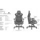 Krzesło biurowe Kaiser AndaSeat Kaiser 3 XL, Juoda, Fabric