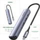 HUB USB Ugreen Hub / Adapter Ugreen Revodok CM418 USB-C do 2x USB, HDMI 4K 30 Hz, RJ45 1Gbps, PD 100W (szary)