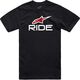 Alpinestars T-shirt ALPINESTARS RIDE 4.0 CSF TEE, Black/White/Red Rozmiar: M