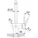Bateria kuchenna Franke Faucet for washing machine Franke Atlas 115.0521.435 stainless steel