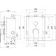 Ferro ALGEO SQUARE BOX bateria podtynkowa natryskowa 2-funkcyjna, chrom