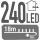 Lampki choinkowe Koopman Lampki choinkowe łańcuch świetlny 240 LED timer zimny biały