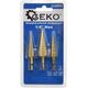 Wiertło Geko Kpl. wierteł stożkowych 1/4" Hex 3szt. (3-12,4-12,4-20mm) (100)