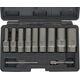 Tvardy Zestaw długich nasadek do urwanych śrub 11 el. 6-19mm CR-MO (10)