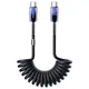 Joyroom S-A43 Crystal-Clear Series 60W spiral cable USB-C / USB-C 1.5m black