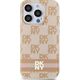 DKNY DKNY DKHMP13LHCPTSP iPhone 13 Pro / 13 6.1" różowy/pink hardcase IML Checkered Mono Pattern & Printed Stripes MagSafe