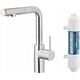 Bateria kuchenna KFA DUERO PURE BASIC PULL-OUT BATERIA KUCHENNA Z FUNKCJĄ FILTRACJI WODY I WYCIĄGANĄ WYLEWKĄ + FILTR HYDRO, INOX