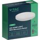 Lampa sufitowa V-TAC Plafon V-TAC 36W LED Okrągły 42cm Natynkowy Pilot Czujnik Ruchu IP44 Biały VT-8630S 4000K 3820lm