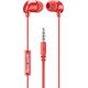 Słuchawki Cellular Line IN-EAR EARPHONES WITH MIC UNIV. RED