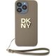 DKNY DKNY Wrist Strap Stock Logo - Etui iPhone 15 Pro Max (beżowy)