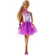 LeanToys Lalka Lucy Sukienka Fioletowa Brokat Zestaw Buty